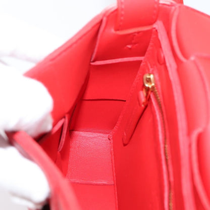 Bottega Veneta Cassette Maxi Intrecciato Leather, Red, Leather, Crossbody Bag