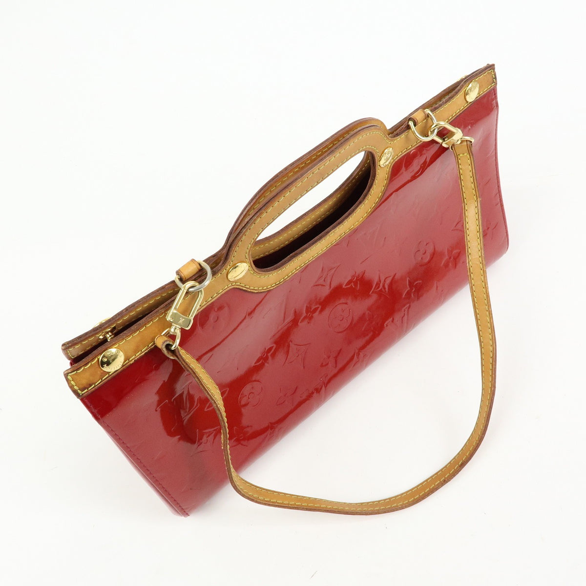 Louis Vuitton Roxbury Drive Monogram Vernis, Red, Patent Leather, Handbag