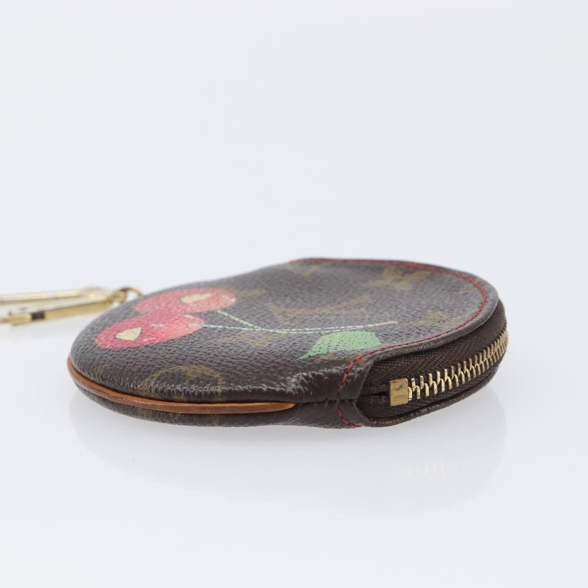 Louis Vuitton Porte Monnaie Coin Purse Limited Edition Monogram Cerises, Brown, Canvas, Clutch