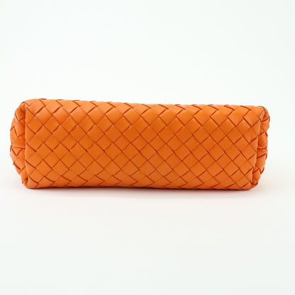 Bottega Veneta Olimpia Intrecciato Nappa, Orange, Leather, Crossbody Bag
