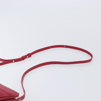 Celine Trio Leather, Red, Leather, Crossbody Bag