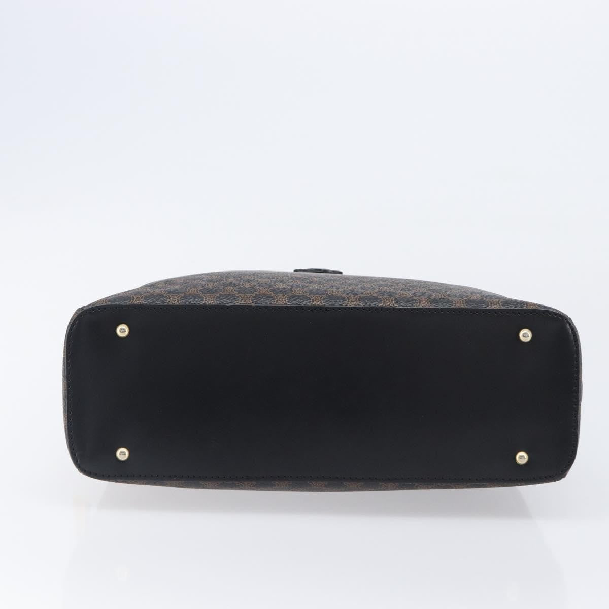 Celine Top Handle Leather, Black, PVC, Handbag