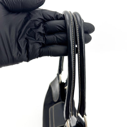 Prada Shoulder Bag Leather, Black, Nylon, Shoulder Bag