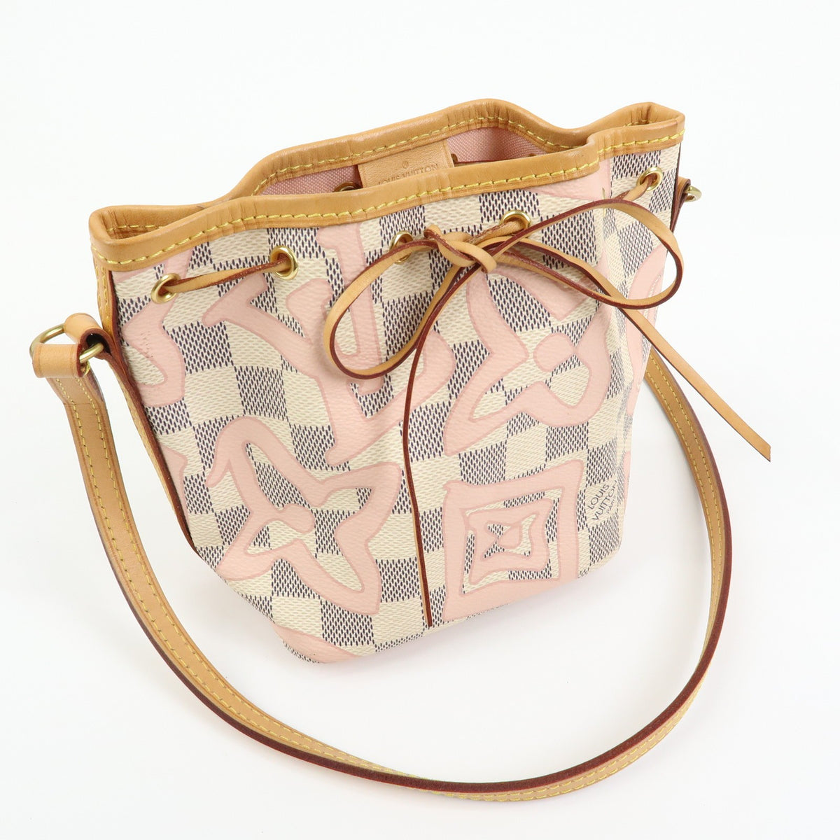 Louis Vuitton Noe Limited Edition Damier Tahitienne, White, Canvas, Shoulder Bag
