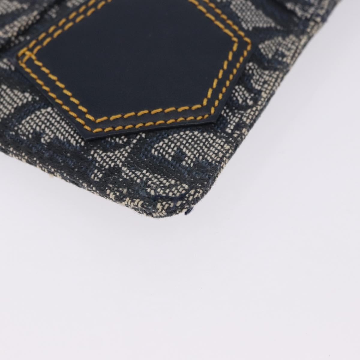 Christian Dior A5 Pouch Oblique Canvas, Navy, Canvas, Clutch