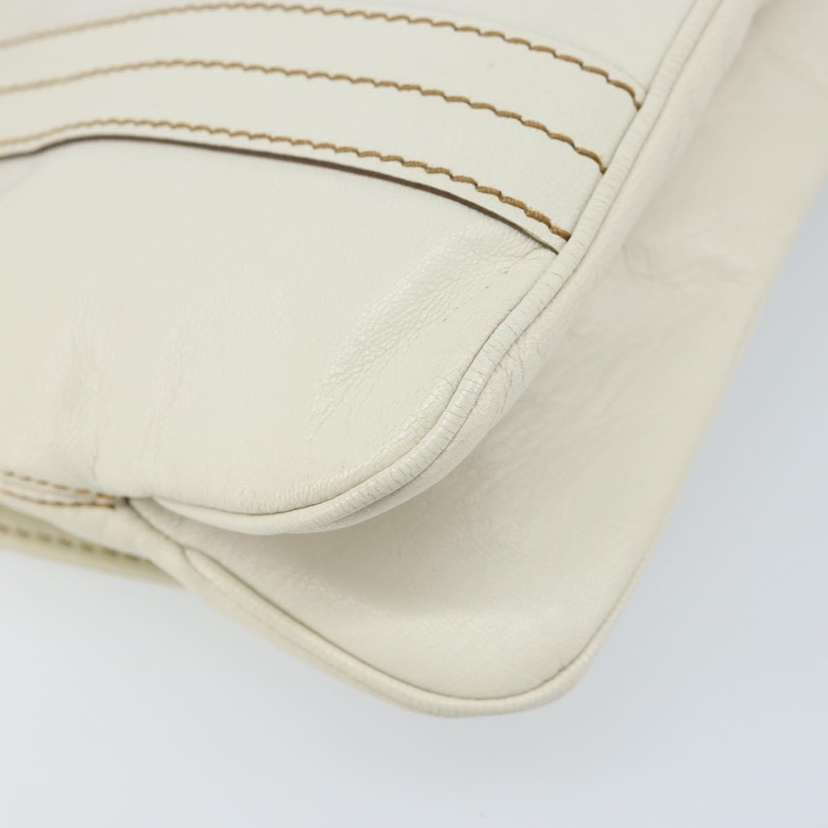 Gucci Vintage Leather, White, Leather, Handbag