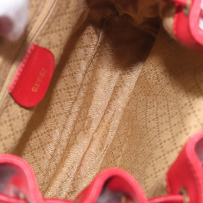 Gucci Vintage Bamboo Leather, Red, Leather, Backpack