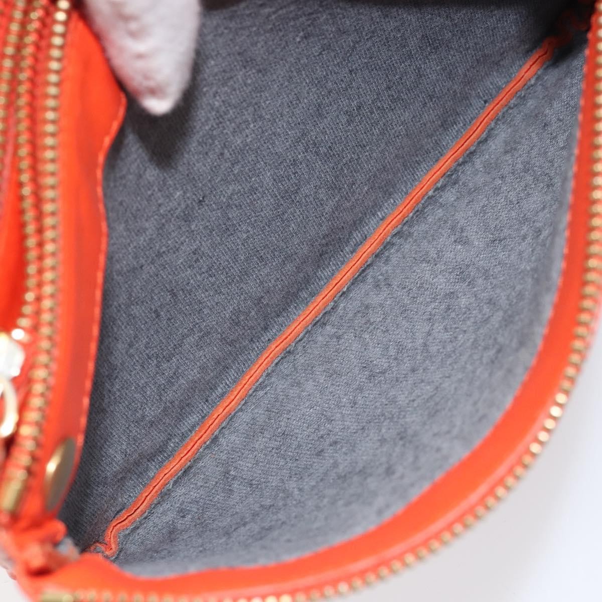 Celine Trio Leather, Orange, Leather, Shoulder Bag