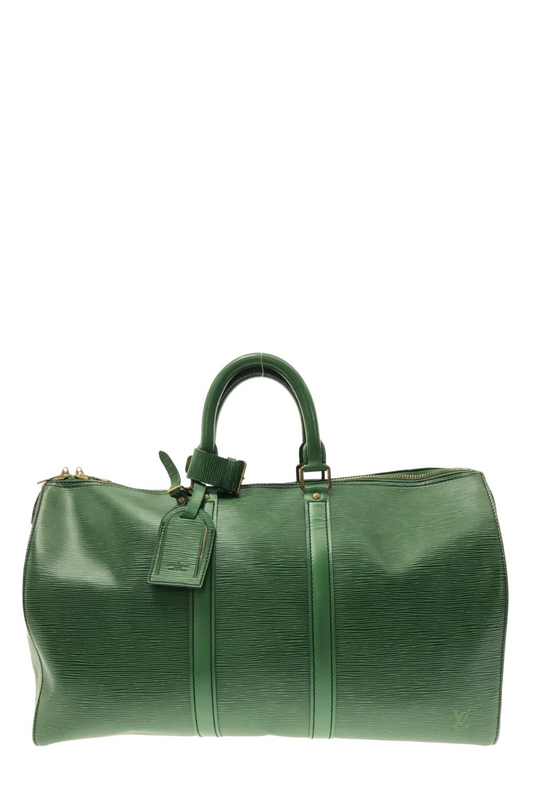 Louis Vuitton Green Epi Keepall 50 Handbag