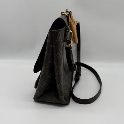 Louis Vuitton Marignan Monogram Canvas with Leather, Brown, Canvas, Handbag