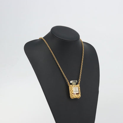 Chanel CC No.5 Perfume Bottle Pendant Metal, Gold, Metal, Necklace