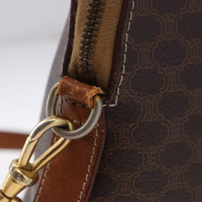Celine Macadam Leather, Brown, PVC, Handbag