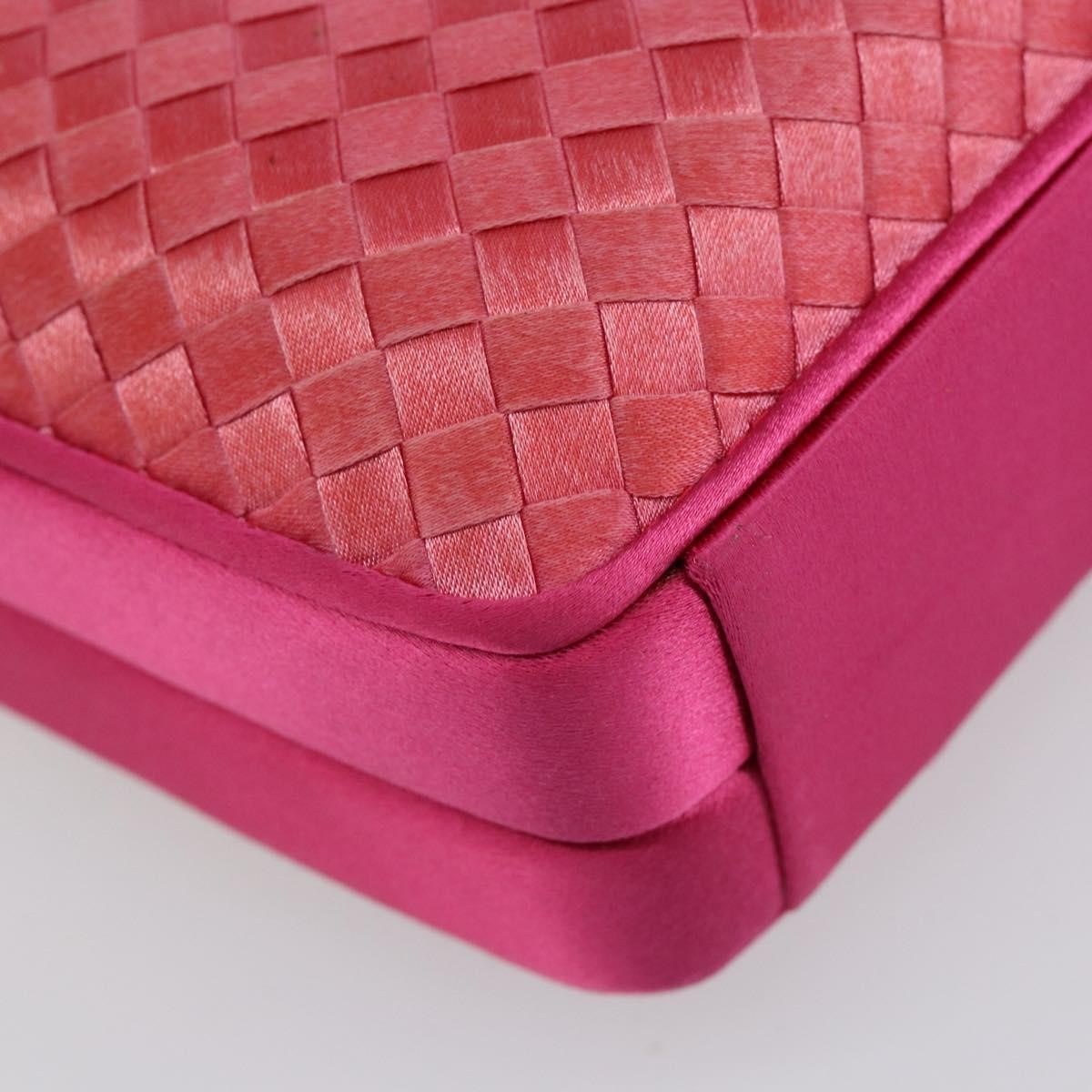 Bottega Veneta Intrecciato Clutch Satin, Pink, Satin, Clutch