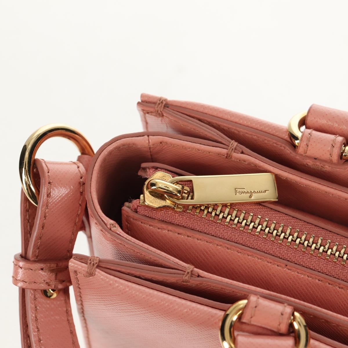 Salvatore Ferragamo Vala Leather, Pink, Leather, Handbag