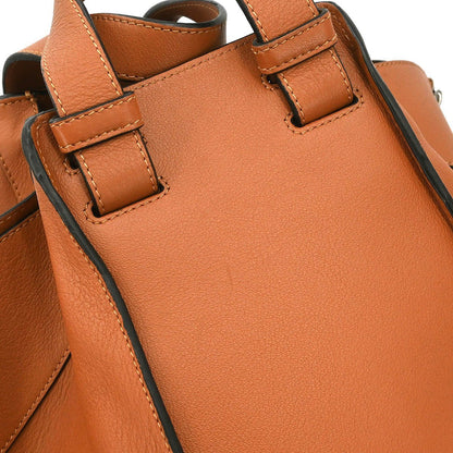 Loewe Hammock Leather, Brown, Leather, Handbag