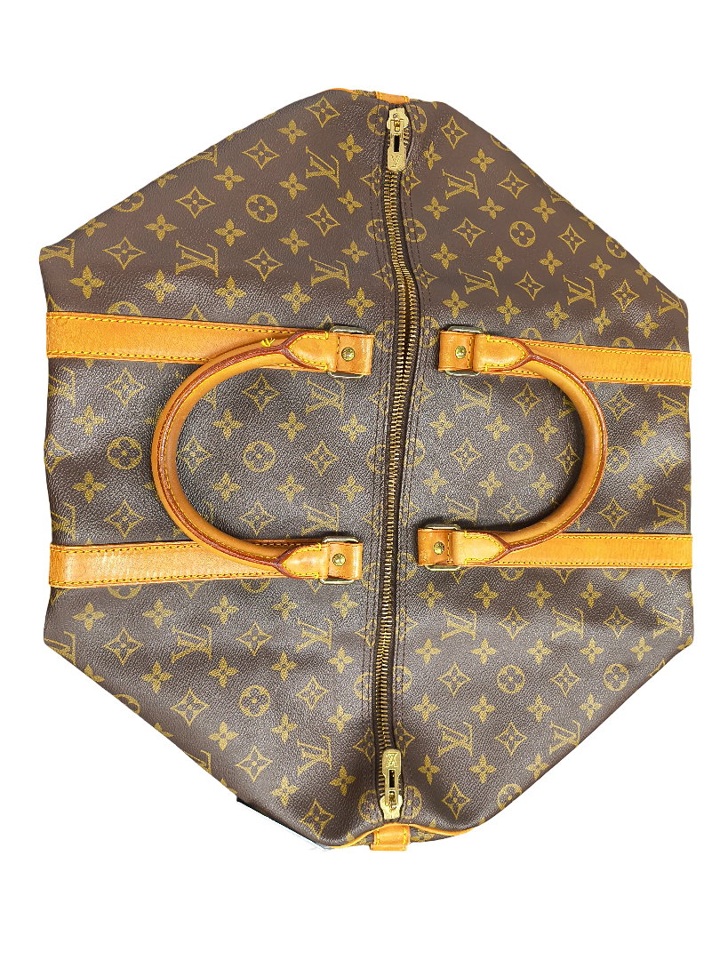 Louis Vuitton Keepall Bandouliere Monogram Canvas, Brown, Canvas, Travel Bag