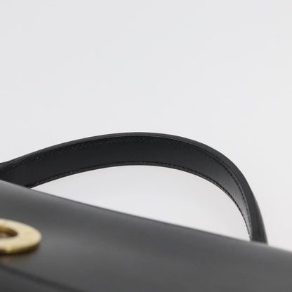 Celine Top Handle Leather, Black, Leather, Handbag