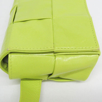 Bottega Veneta Cassette Leather, Green, Leather, Clutch