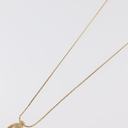 Christian Dior Logo Pendant Metal, Gold, Metal, Necklace