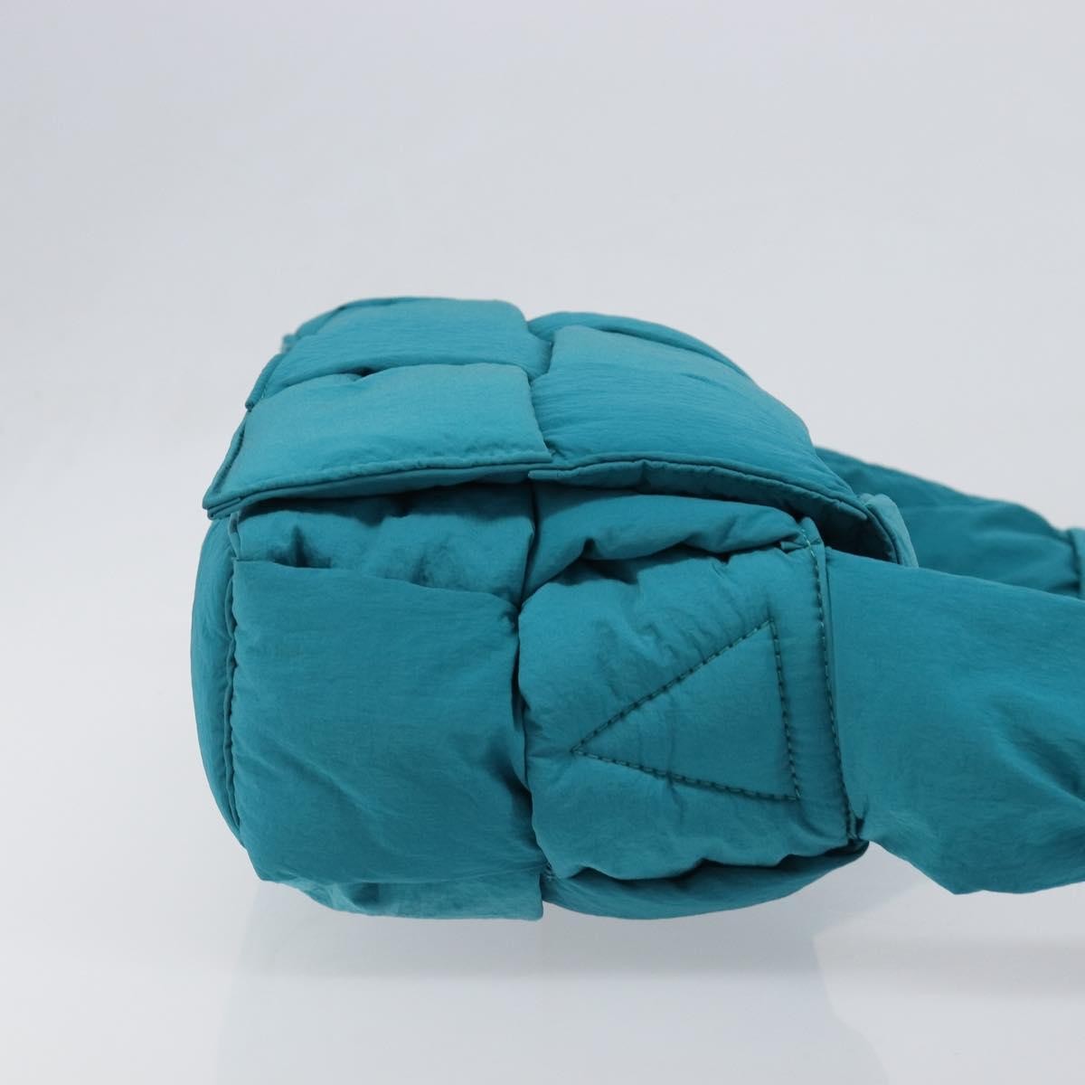 Bottega Veneta Padded Tech Cassette Intrecciato Nylon, Turquoise, Nylon, Crossbody Bag