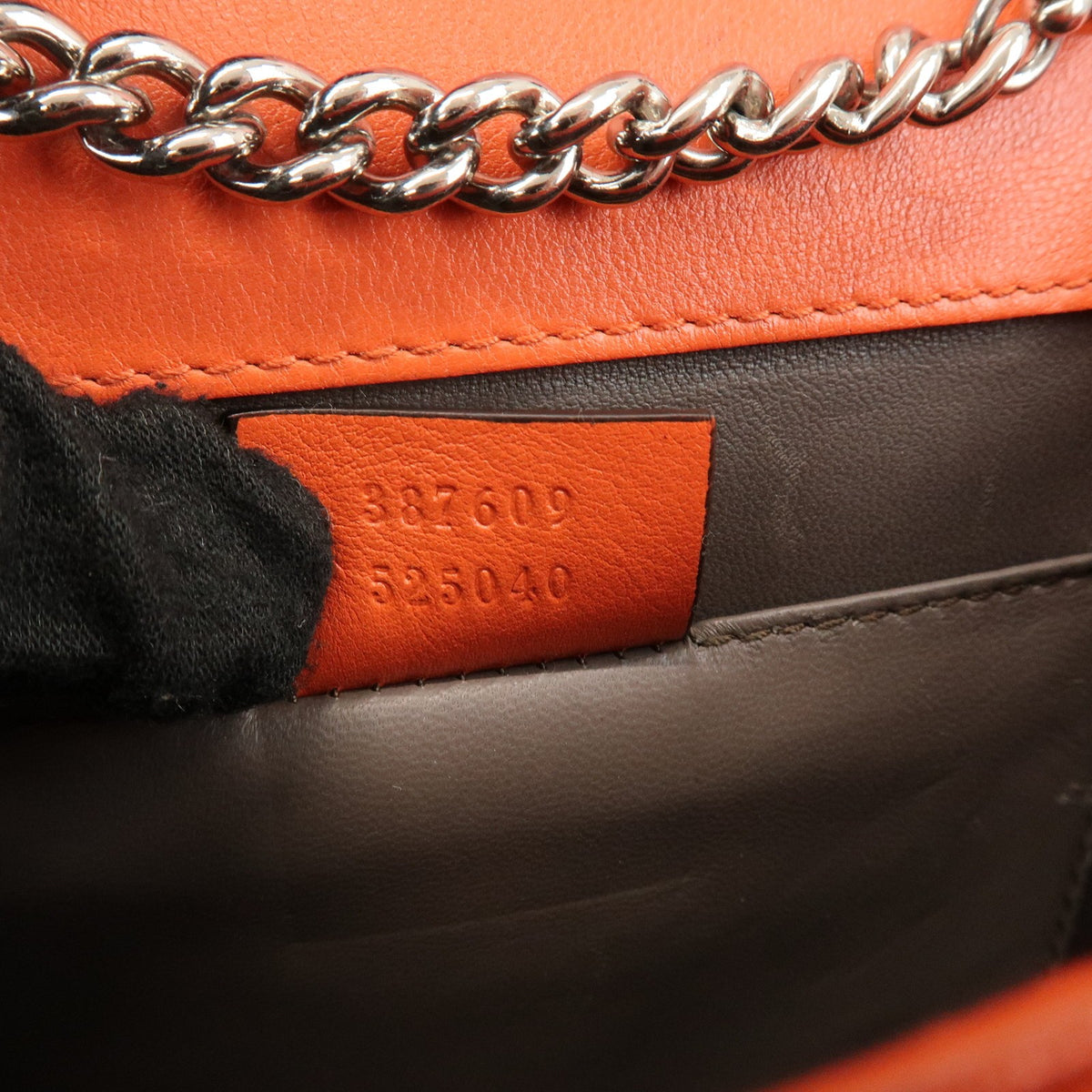 Gucci Interlocking Patent, Orange, Patent Leather, Shoulder Bag