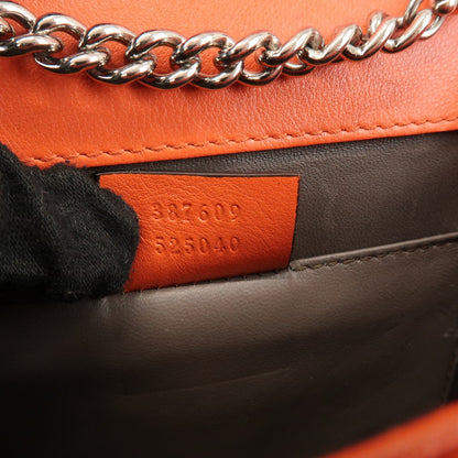 Gucci Interlocking Patent, Orange, Patent Leather, Shoulder Bag