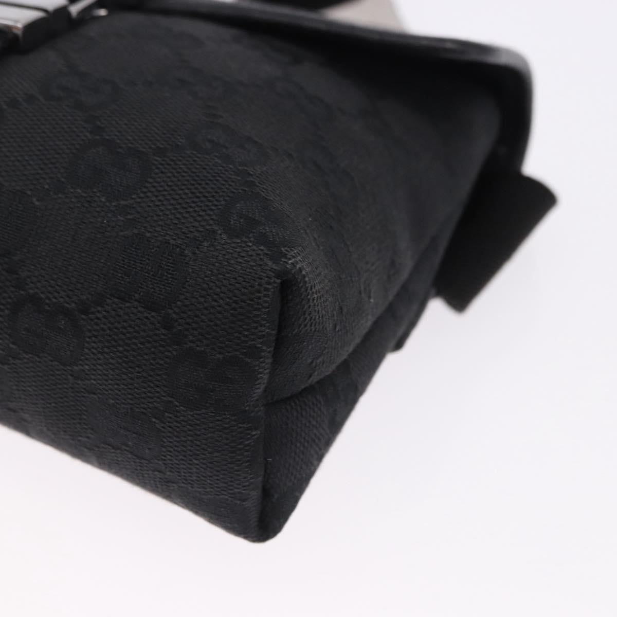 Gucci Buckle Waist GG Canvas and leather, Black, Canvas, Clutch