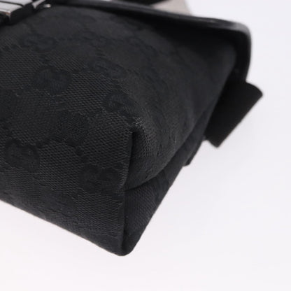 Gucci Buckle Waist GG Canvas and leather, Black, Canvas, Clutch