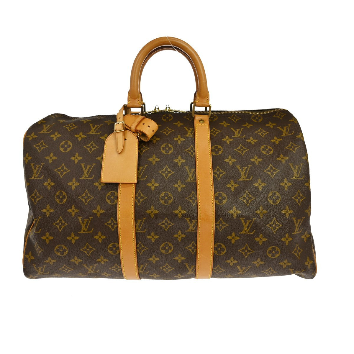 Louis Vuitton Keepall Monogram, Brown, Canvas, Travel Bag