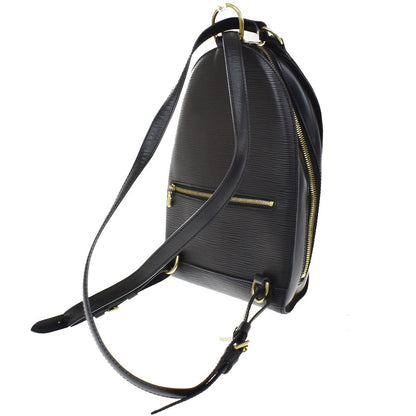 Louis Vuitton Mabillon Epi Leather, Black, Leather, Backpack