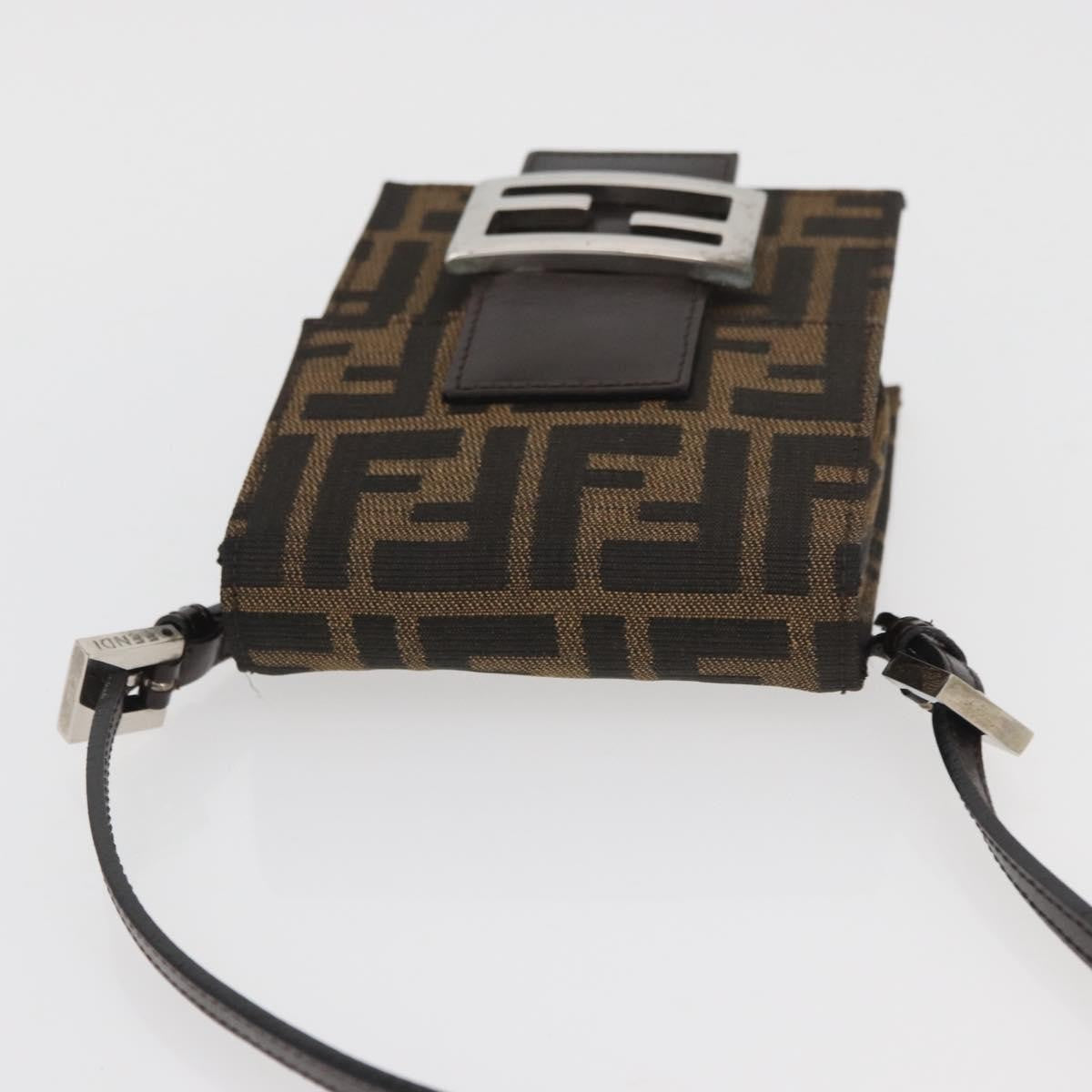 Fendi Baguette Zucca Canvas, Brown, Canvas, Handbag