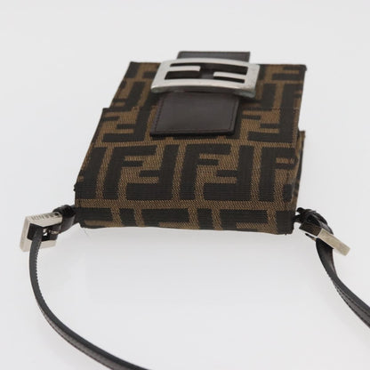 Fendi Baguette Zucca Canvas, Brown, Canvas, Handbag