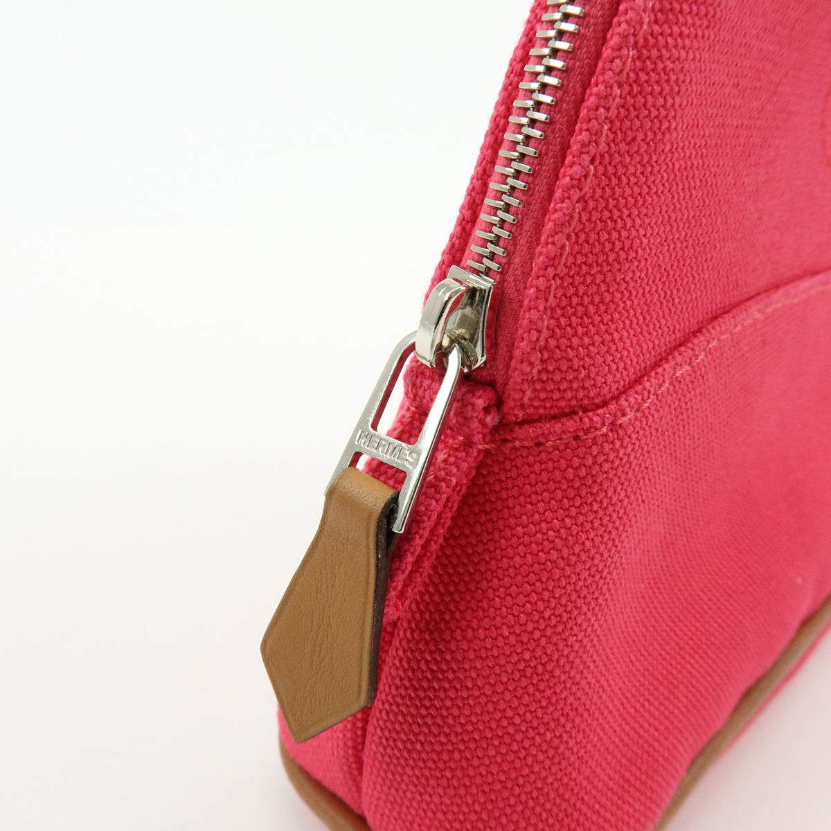 Hermes Bolide Travel Canvas, Pink, Cotton, Clutch