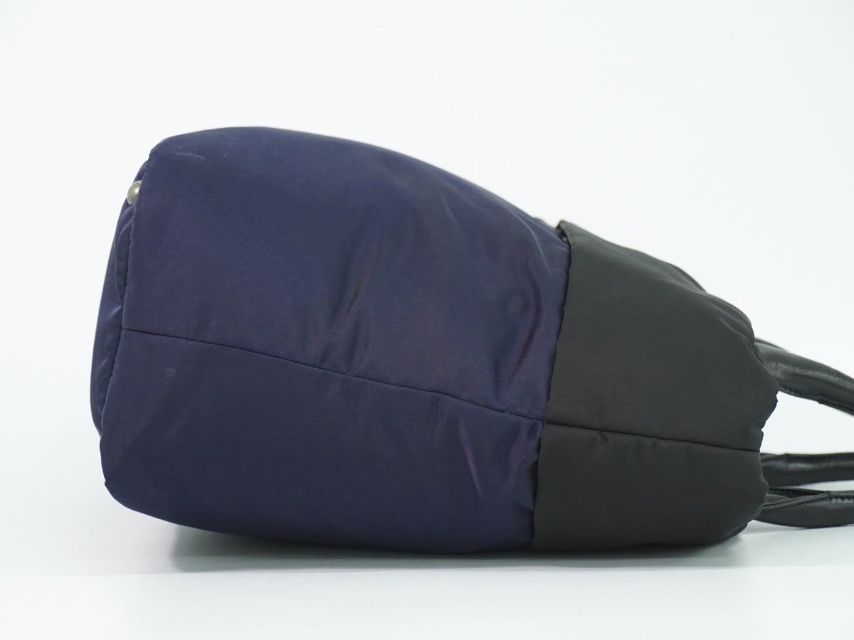 Prada Convertible Double Tessuto, Navy, Nylon, Tote Bag