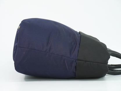 Prada Convertible Double Tessuto, Navy, Nylon, Tote Bag