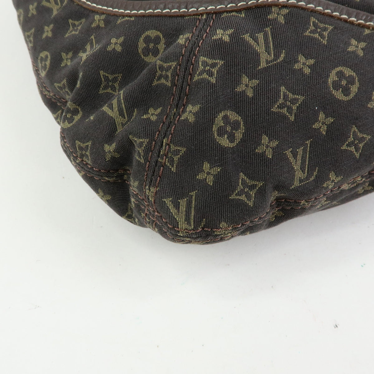 Louis Vuitton Manon Mini Lin, Brown, Canvas, Handbag