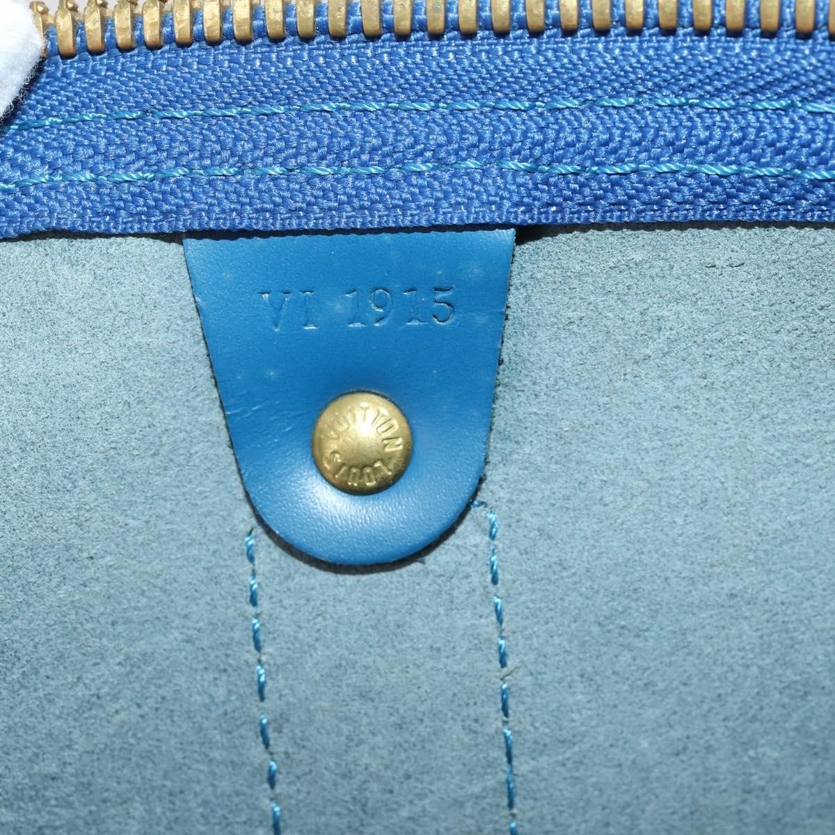Louis Vuitton Keepall Bag Epi Leather, Blue, Leather, Travel Bag