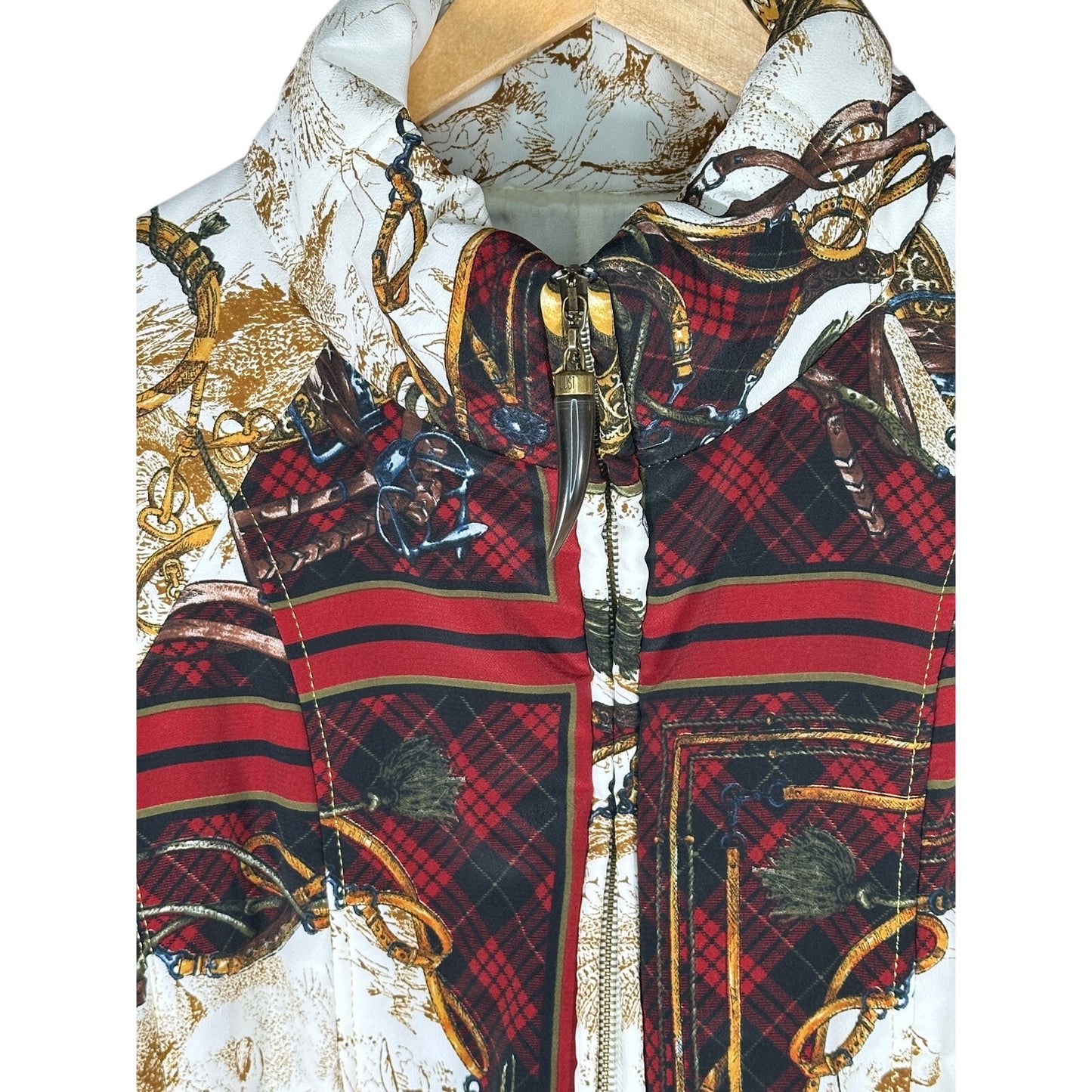 Just Cavalli Jacket 46 IT Multicolor Horsebit Fox Print