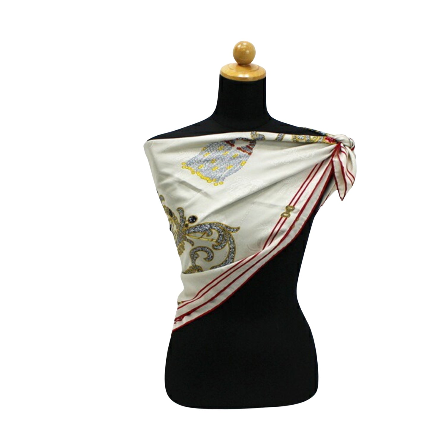 Cartier, White, Silk, scarf