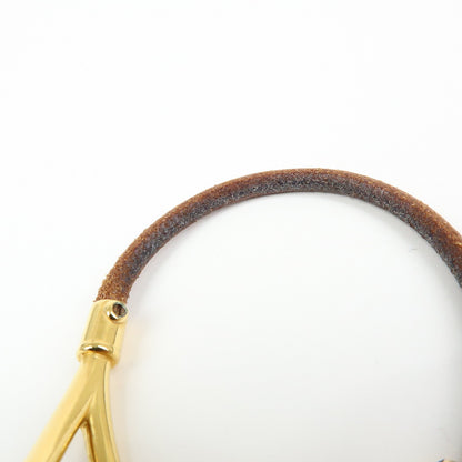 Hermes Jumbo Hook Braided Leather and Metal, Brown, Leather, Bracelet