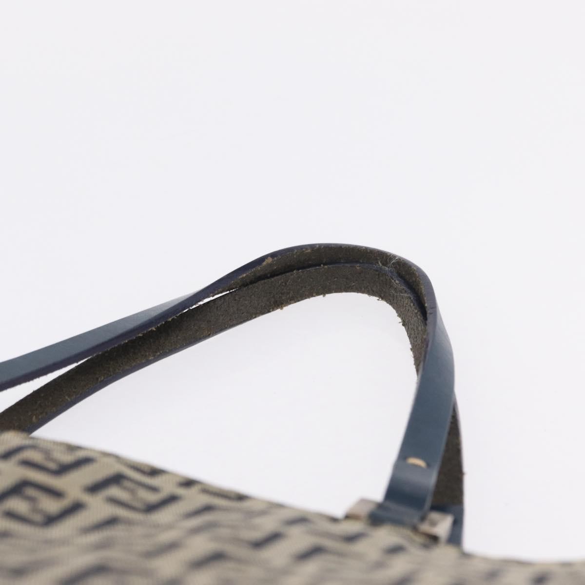 Fendi Vintage Shopping Zucchino Canvas, Navy, Canvas, Tote Bag