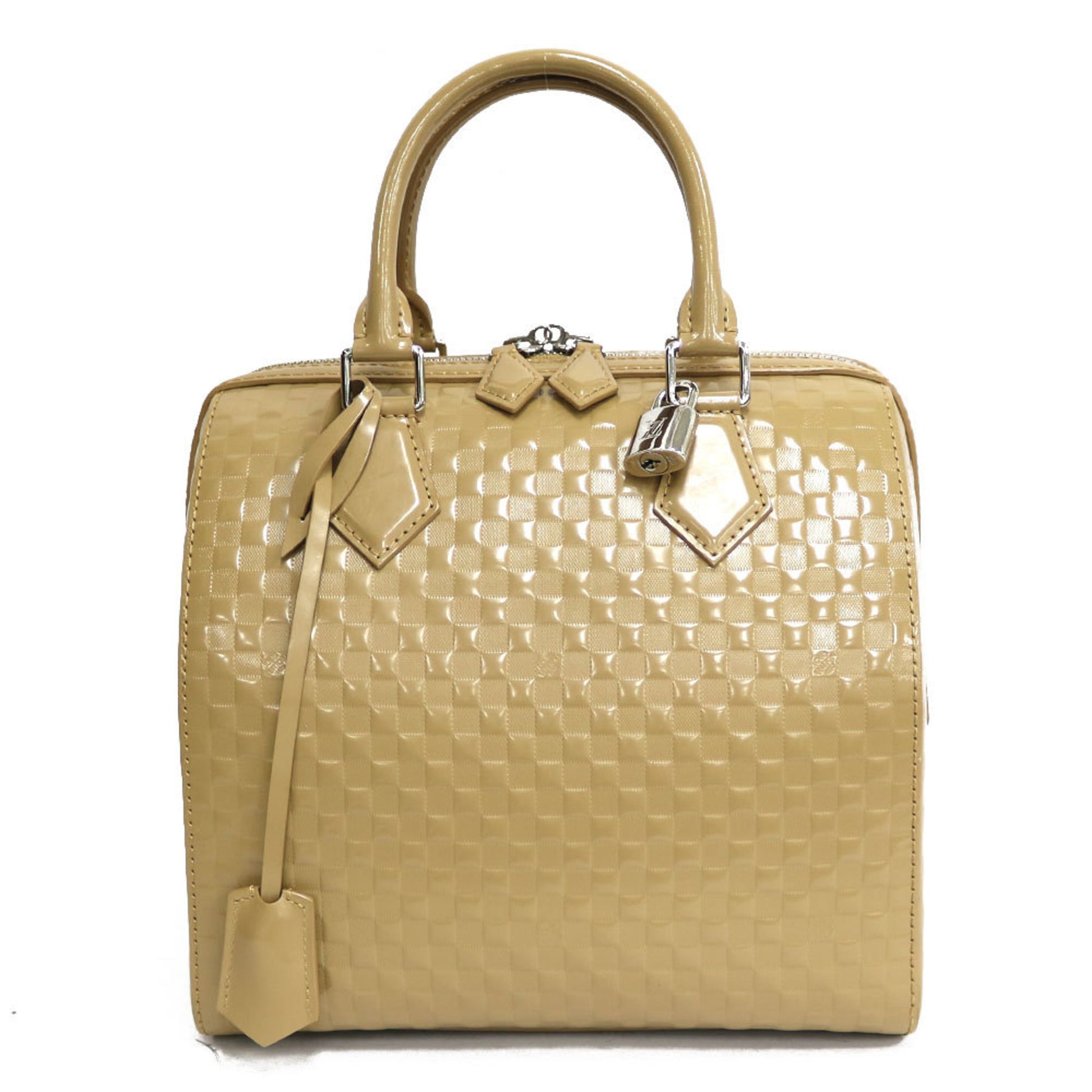 Louis Vuitton Speedy, Beige, Leather, handbag