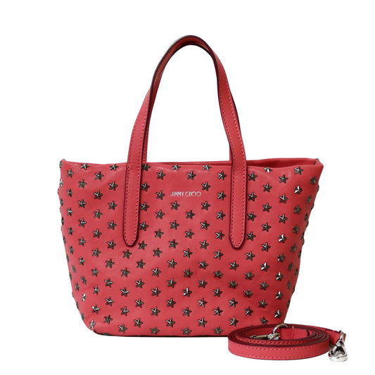 Jimmy Choo Star studs, Pink, Leather, shoulder