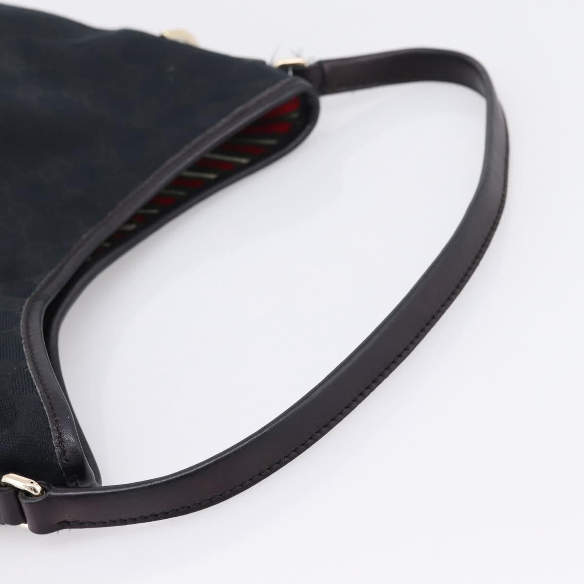 Gucci New Britt Hobo GG Canvas, Black, Canvas, Shoulder Bag