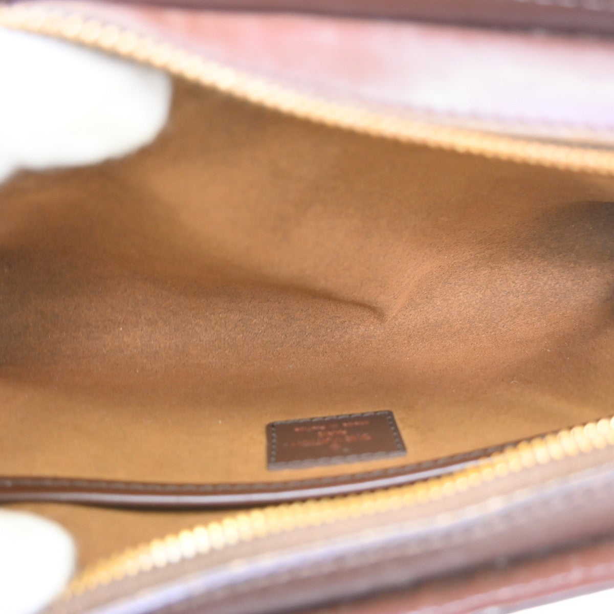 Louis Vuitton Pochette Saint Louis Damier Ebene, Brown, Canvas, Clutch