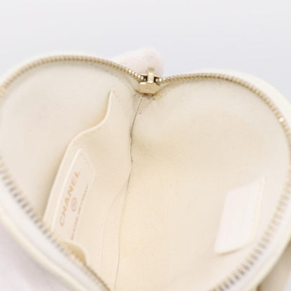 Chanel Camellia Round Clutch with Chain Lambskin, White, Leather, Clutch