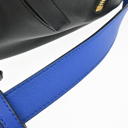 Loewe Hammock Leather, Blue, Leather, Handbag