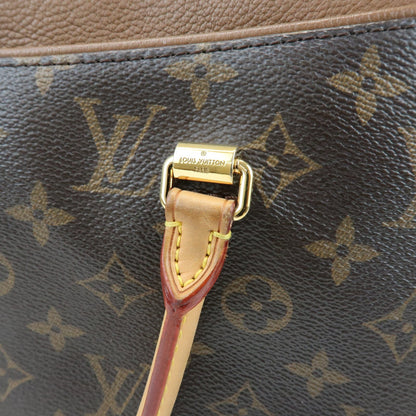 Louis Vuitton Pallas Monogram Canvas with Leather, Brown, Canvas, Tote Bag