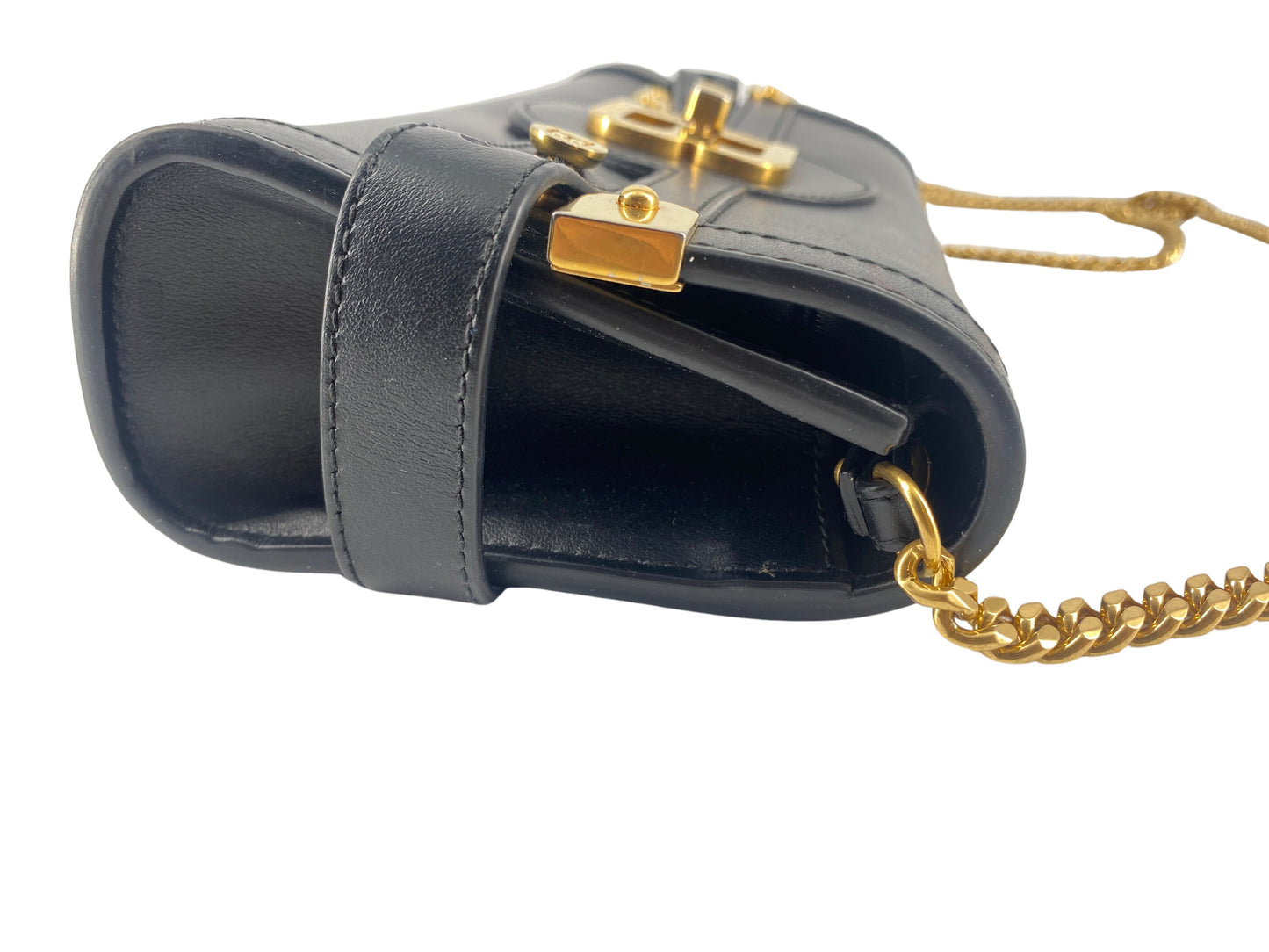 Balmain B-Buzz Leather, Black, Leather, Shoulder Bag