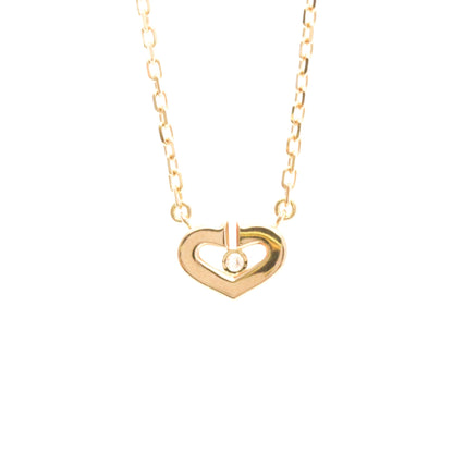Cartier C Heart de Cartier Pendant 18K Rose Gold with Diamond, Gold, Pink Gold, Necklace